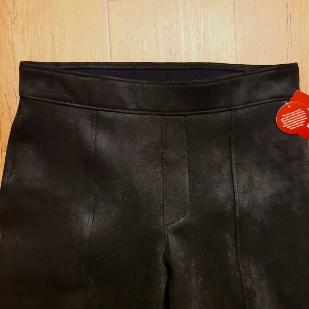 Spanx The Perfect Pants Suede High Rise Flare Pants Black Size S - Picture 6 of 9